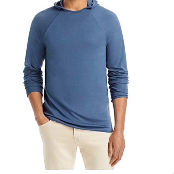 Theory Men's Essential Hoodie Skyline Melange Medium